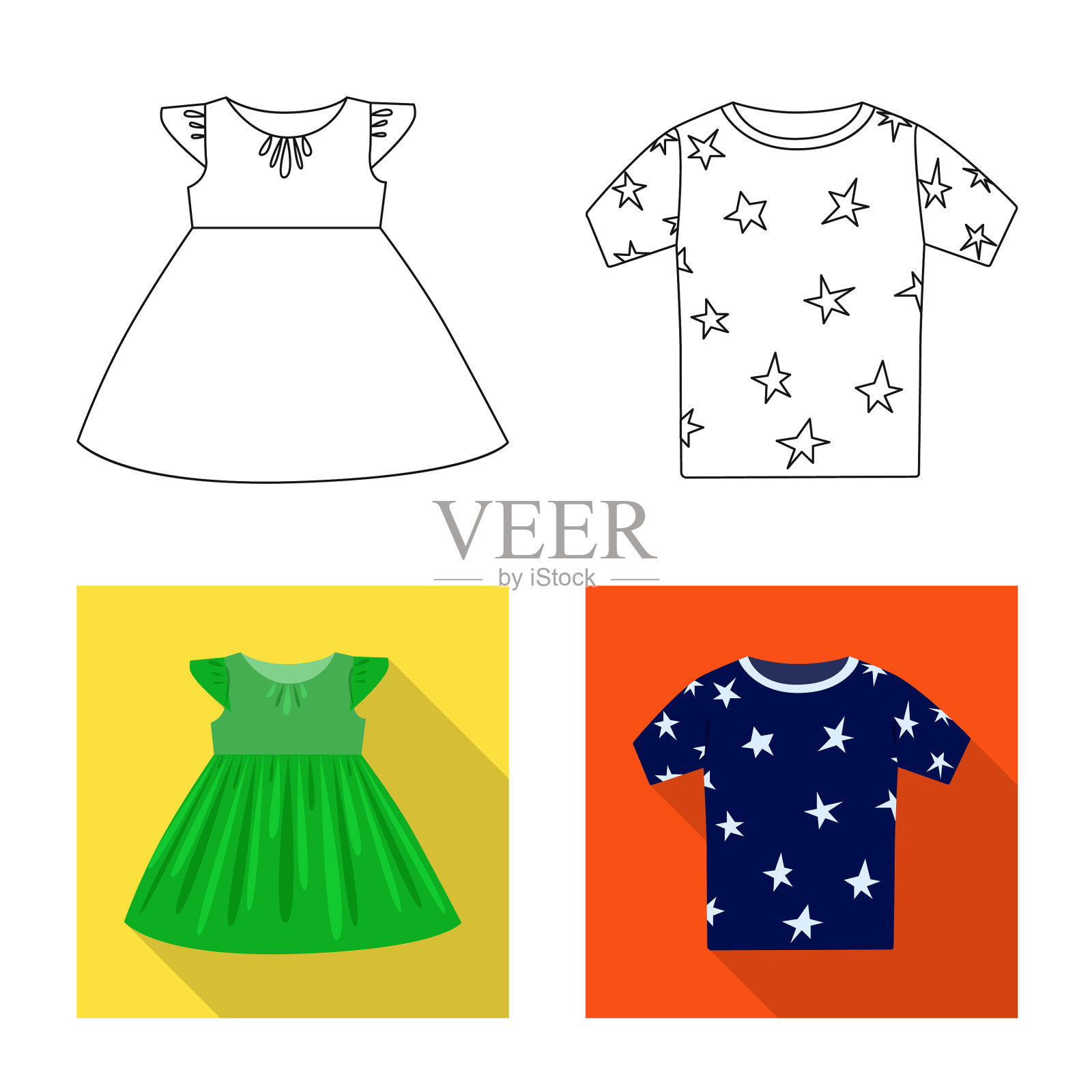 孤立对象时尚和服装标志插画图片素材