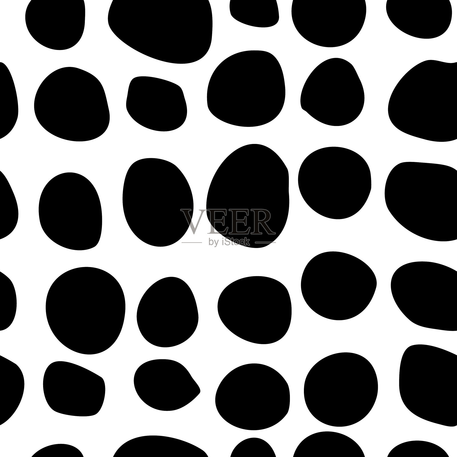 无缝图案与书法笔刷插画图片素材