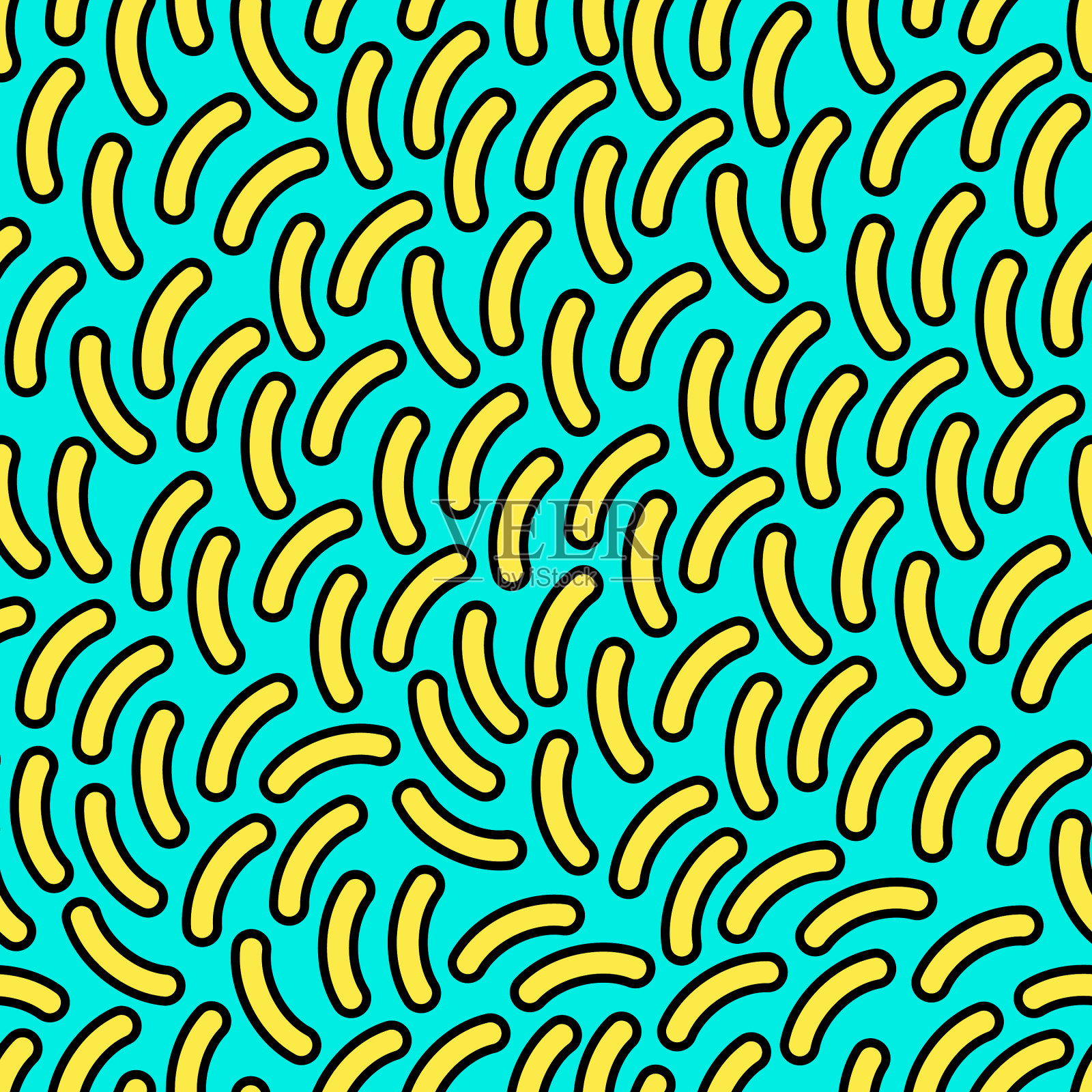 无缝模式与几何笔画插画图片素材