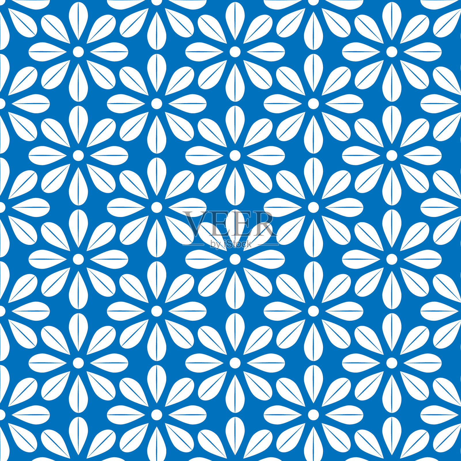 蓝色背景图案设计插画图片素材