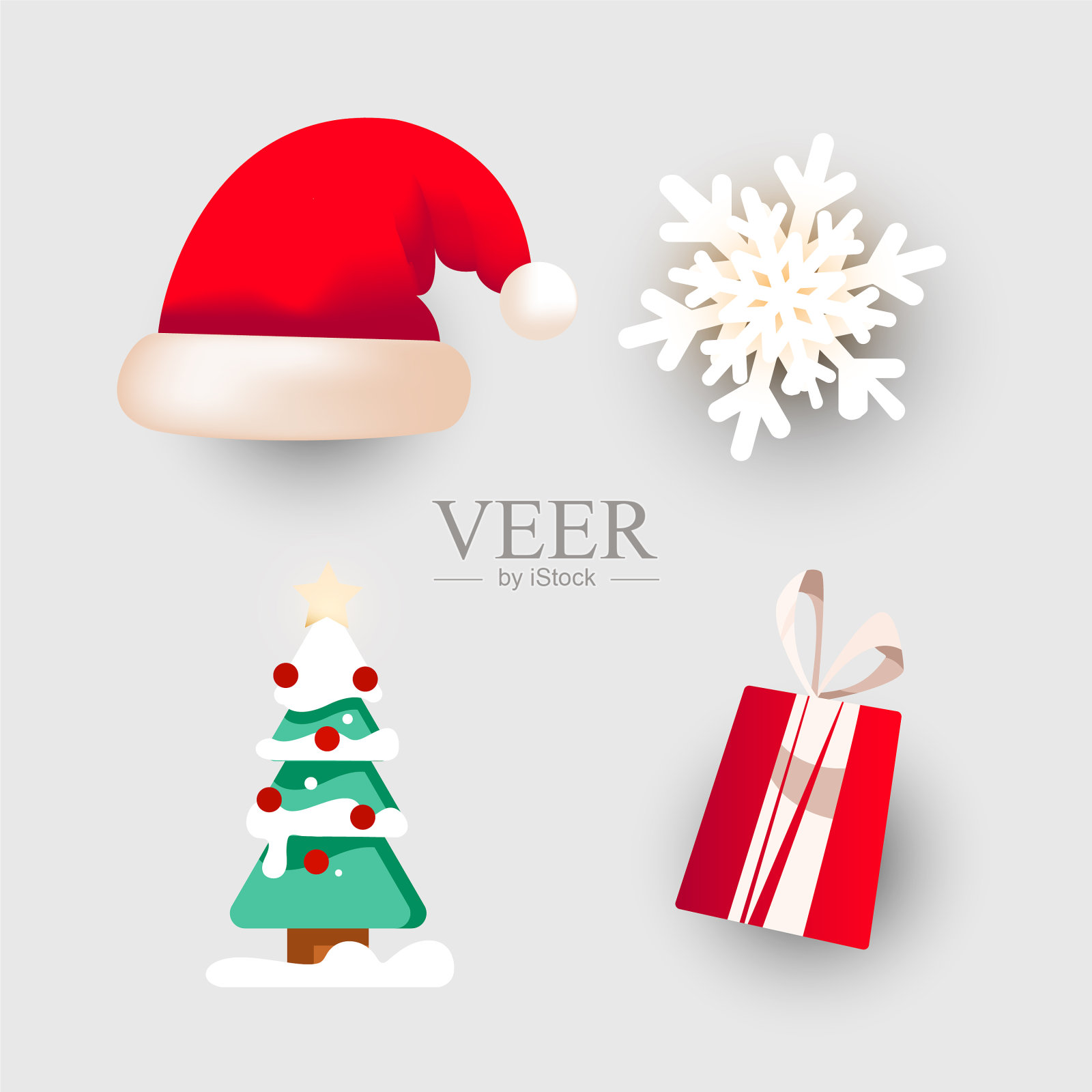 圣诞节装饰横幅明信片图标素材