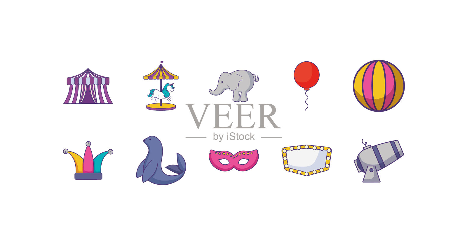 综艺节日图标套装设计图标素材