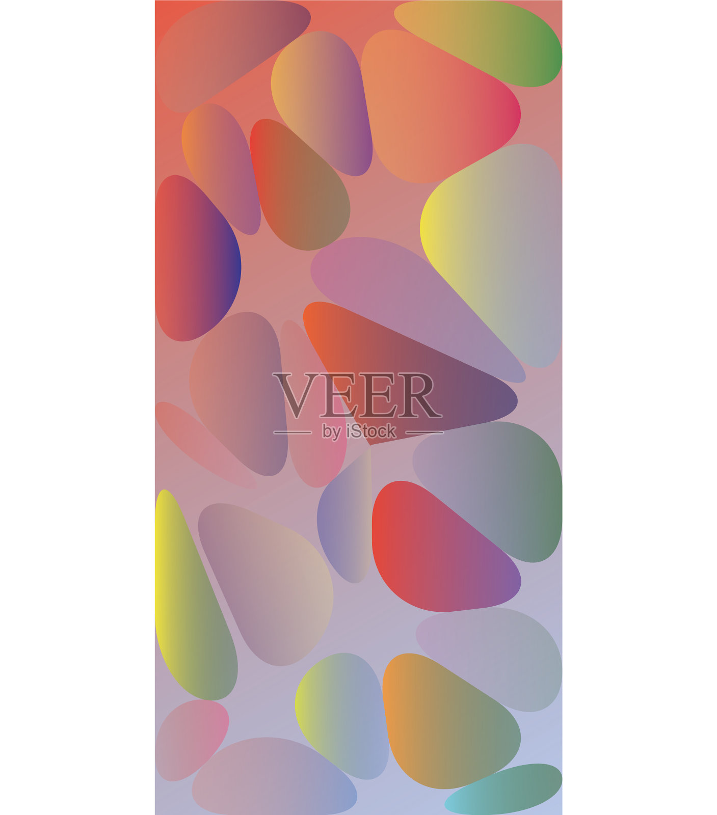 彩色抽象画背景三角形插画图片素材