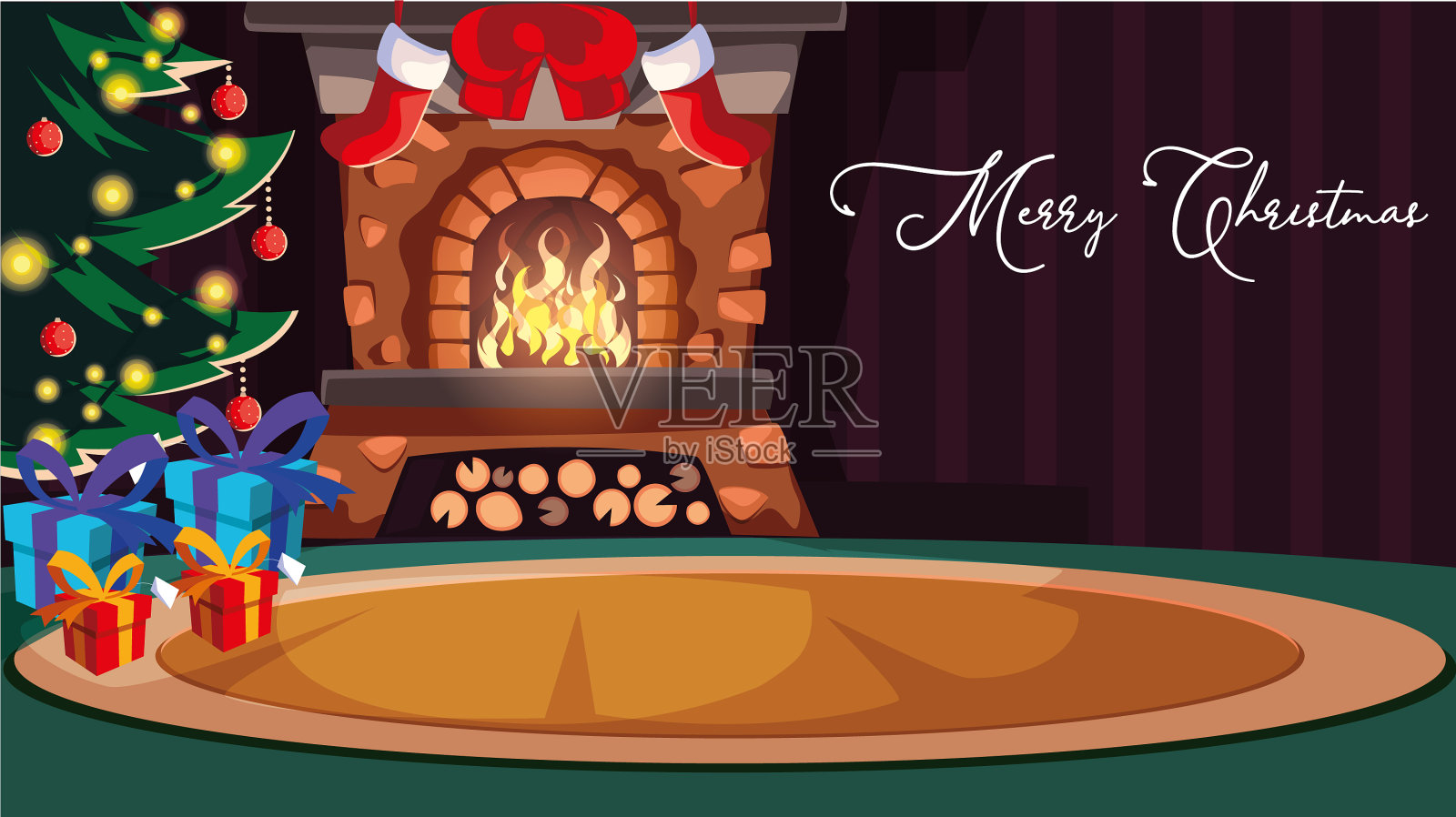 圣诞快乐烟囱设计设计元素图片