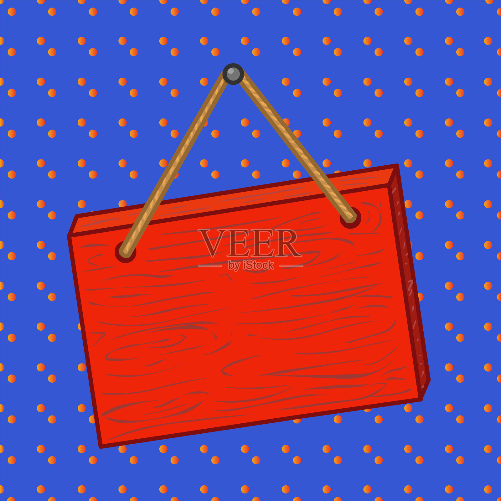 方形卡通虚幻的长方形木头挂下来插画图片素材