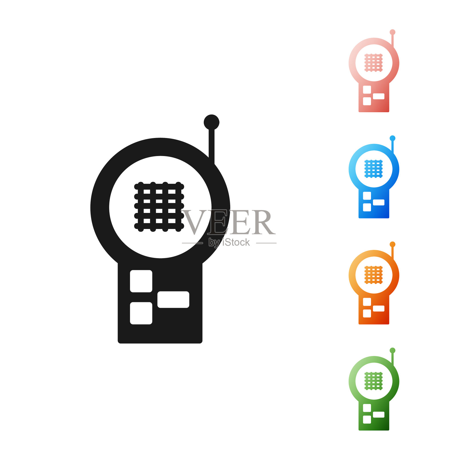 黑色bamonitor对讲机图标隔离图标素材