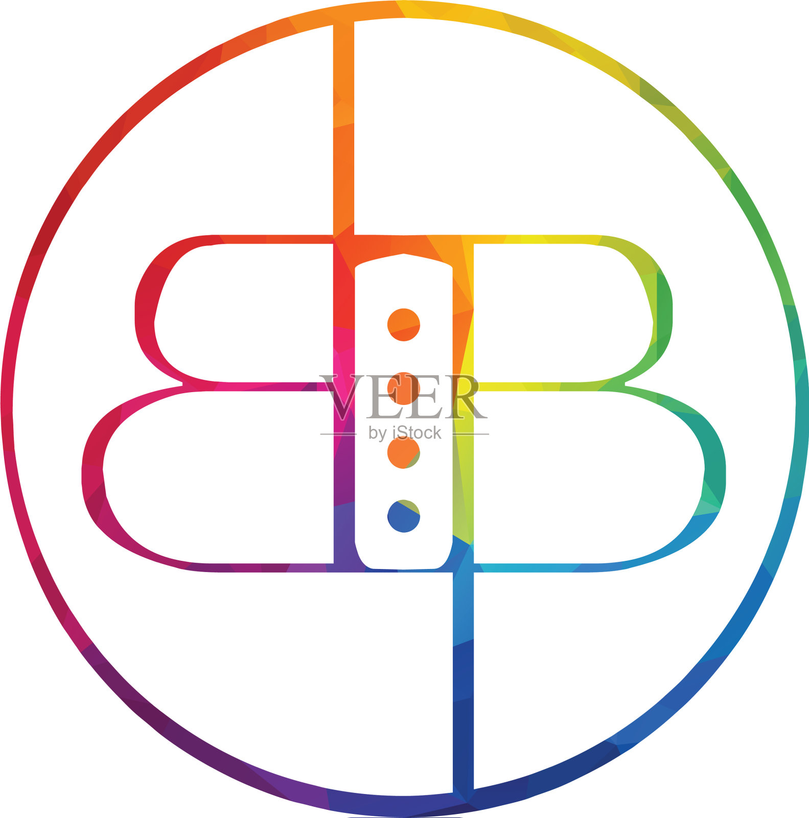 B字母线抽象标志元素插画图片素材