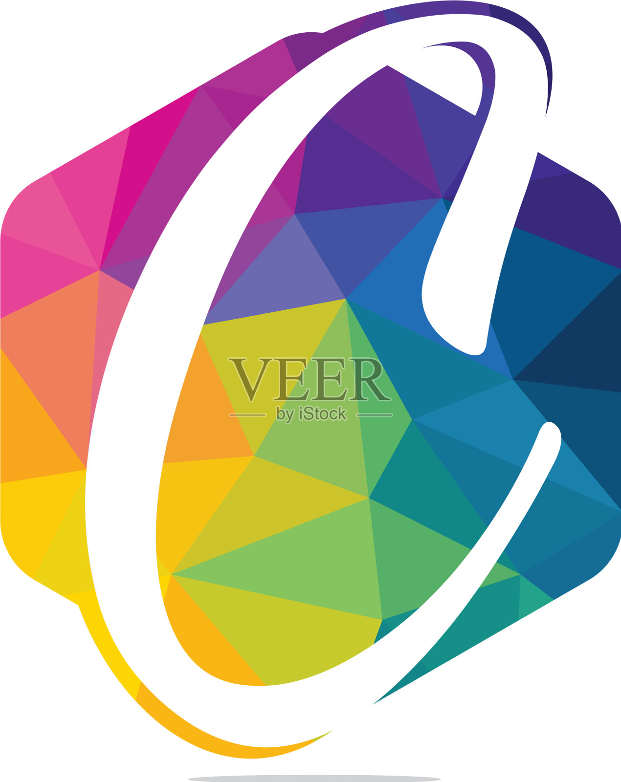 C字母标识设计插画图片素材