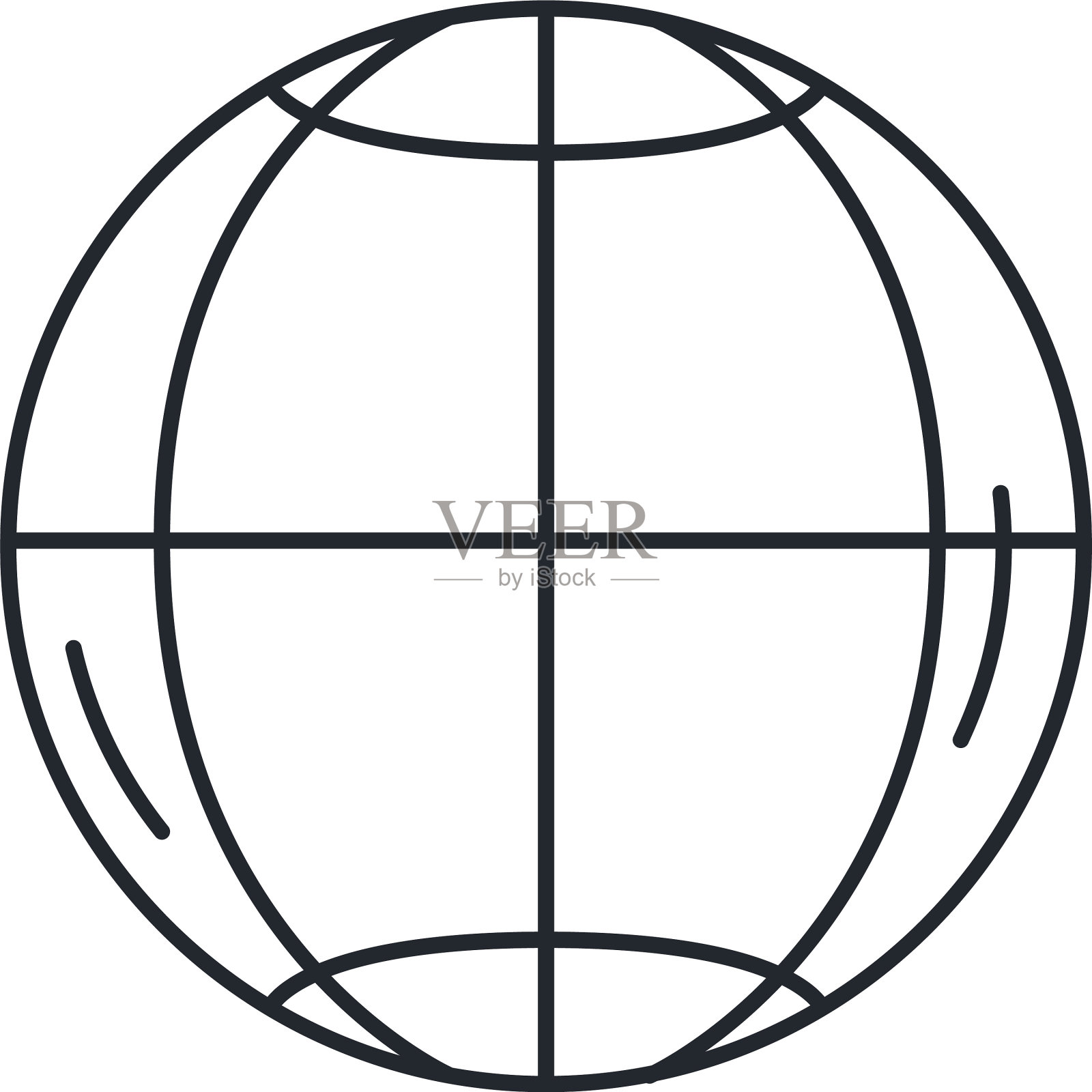 孤立的全球球体图标设计图标素材