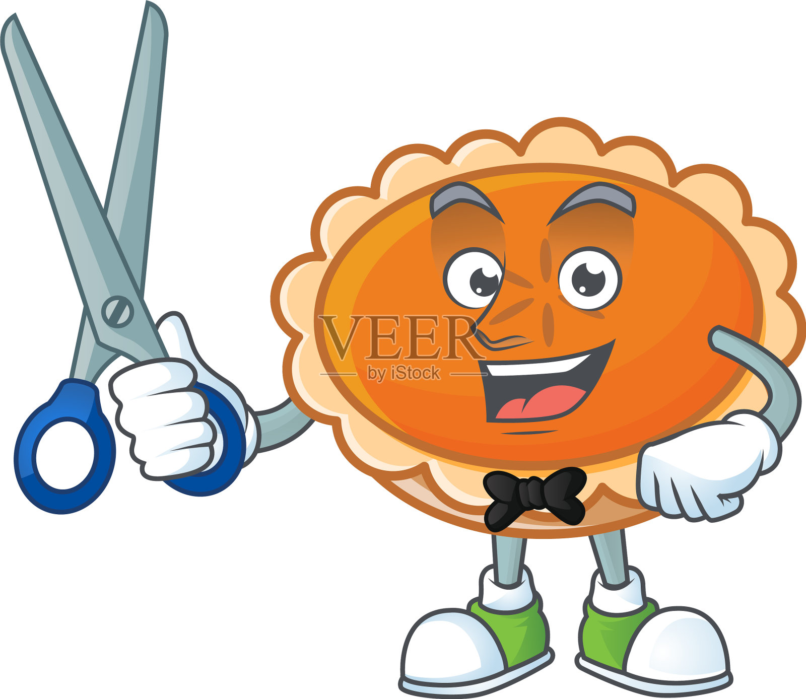 有理发师的酥皮橘子派人物吉祥物设计元素图片