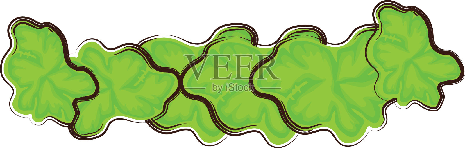 生菜叶，新鲜蔬菜孤立图标设计元素图片