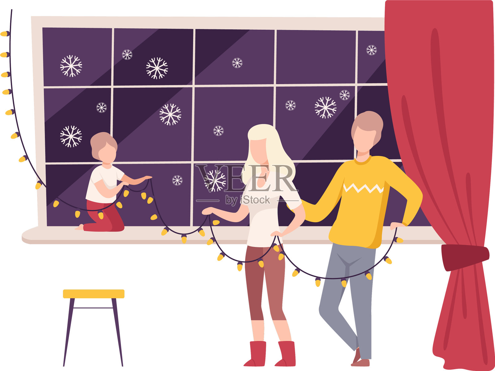 家家户户在新年前装饰房子设计元素图片