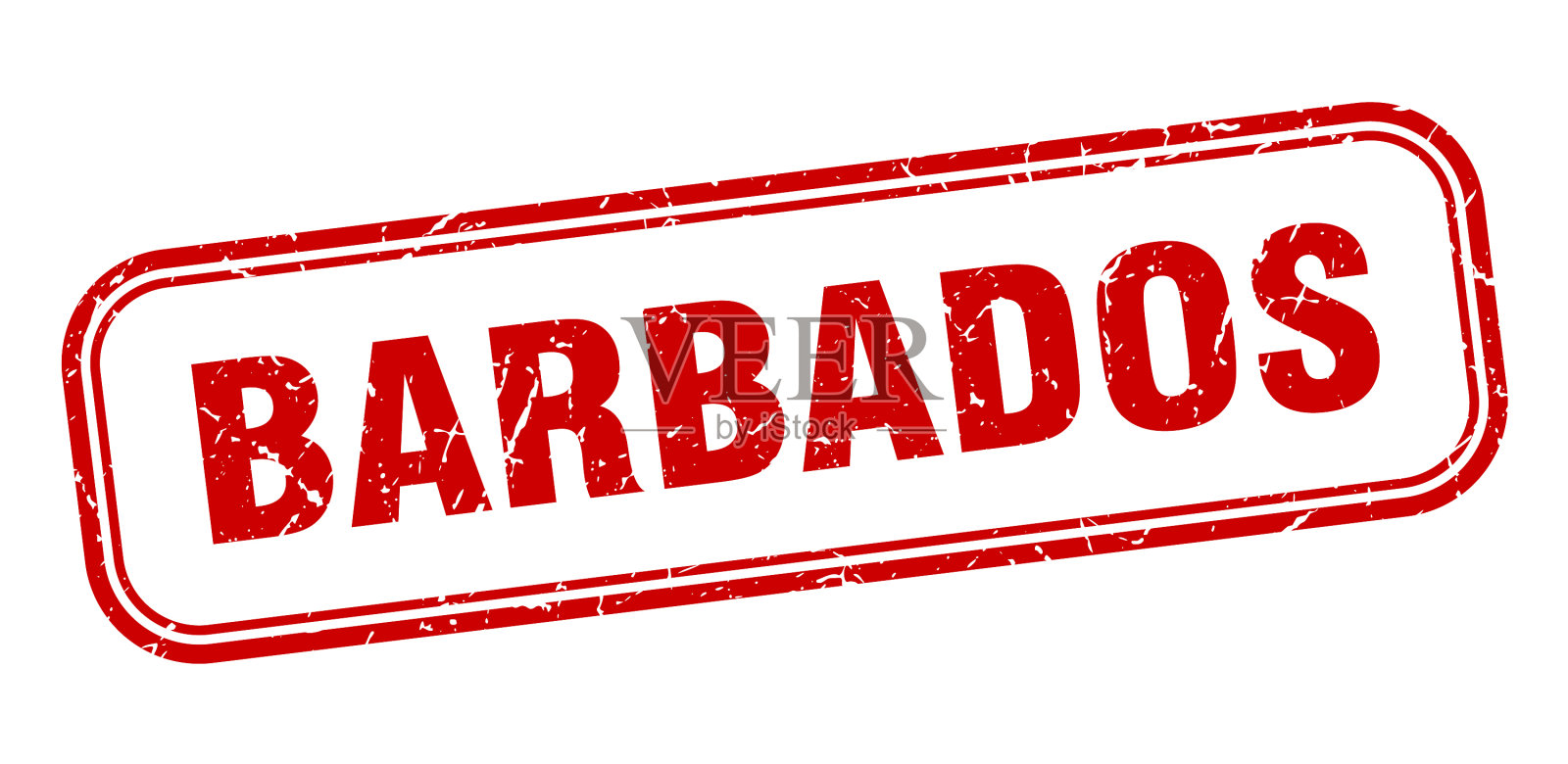 巴巴多斯邮票巴巴多斯红色垃圾隔离标志插画图片素材