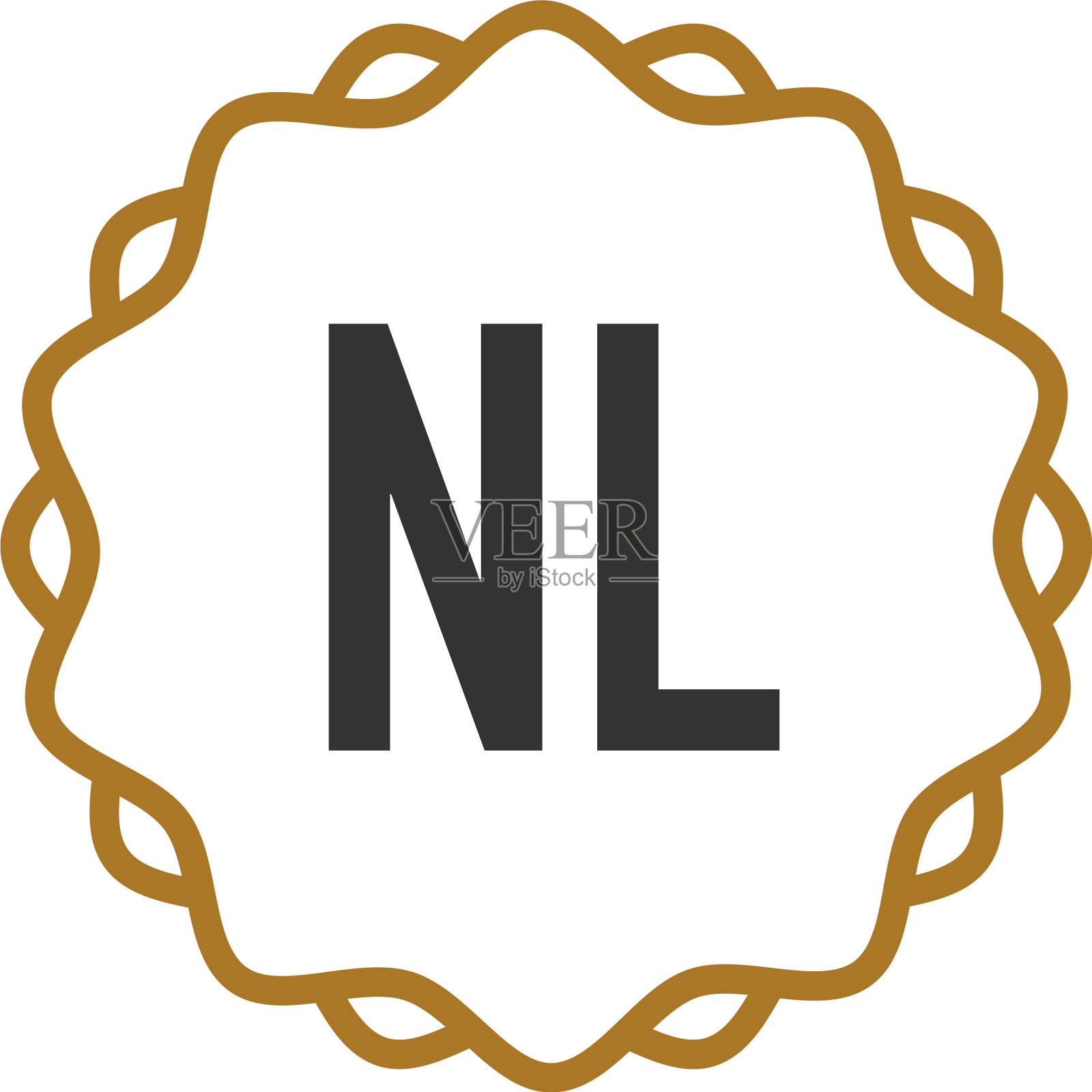 首字母nl优雅创意标志图标素材