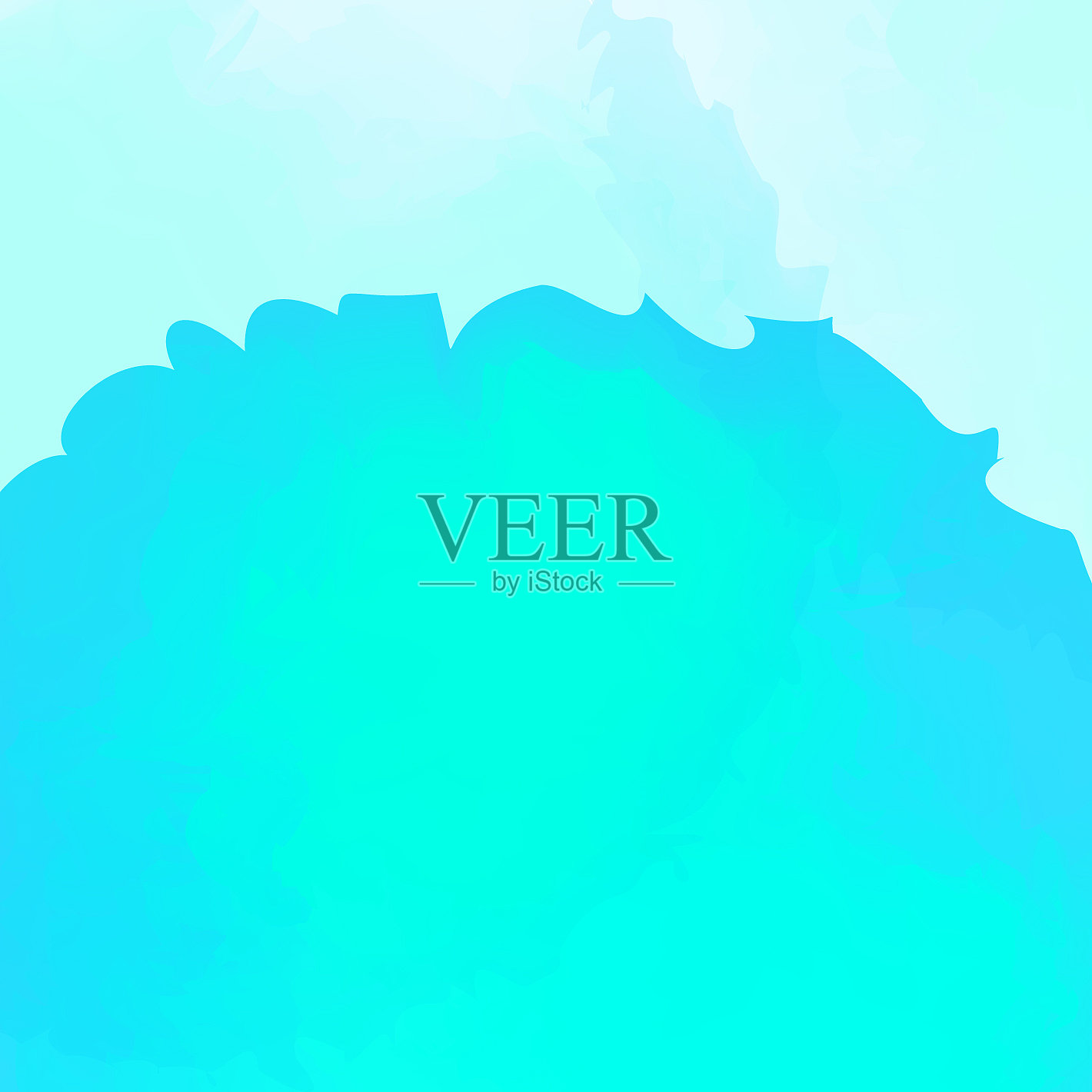 蓝色染色在水彩风格上柔软插画图片素材