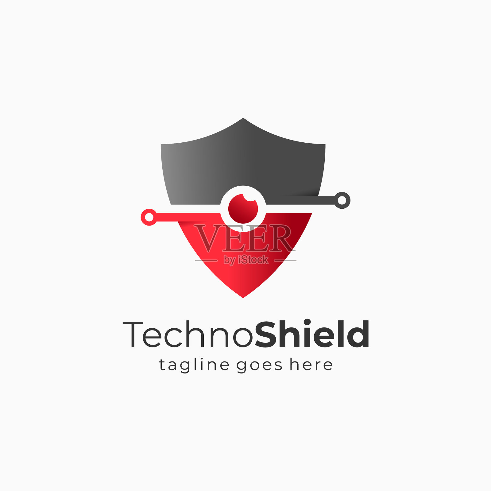 盾与眼睛安全标志保护图标插画图片素材