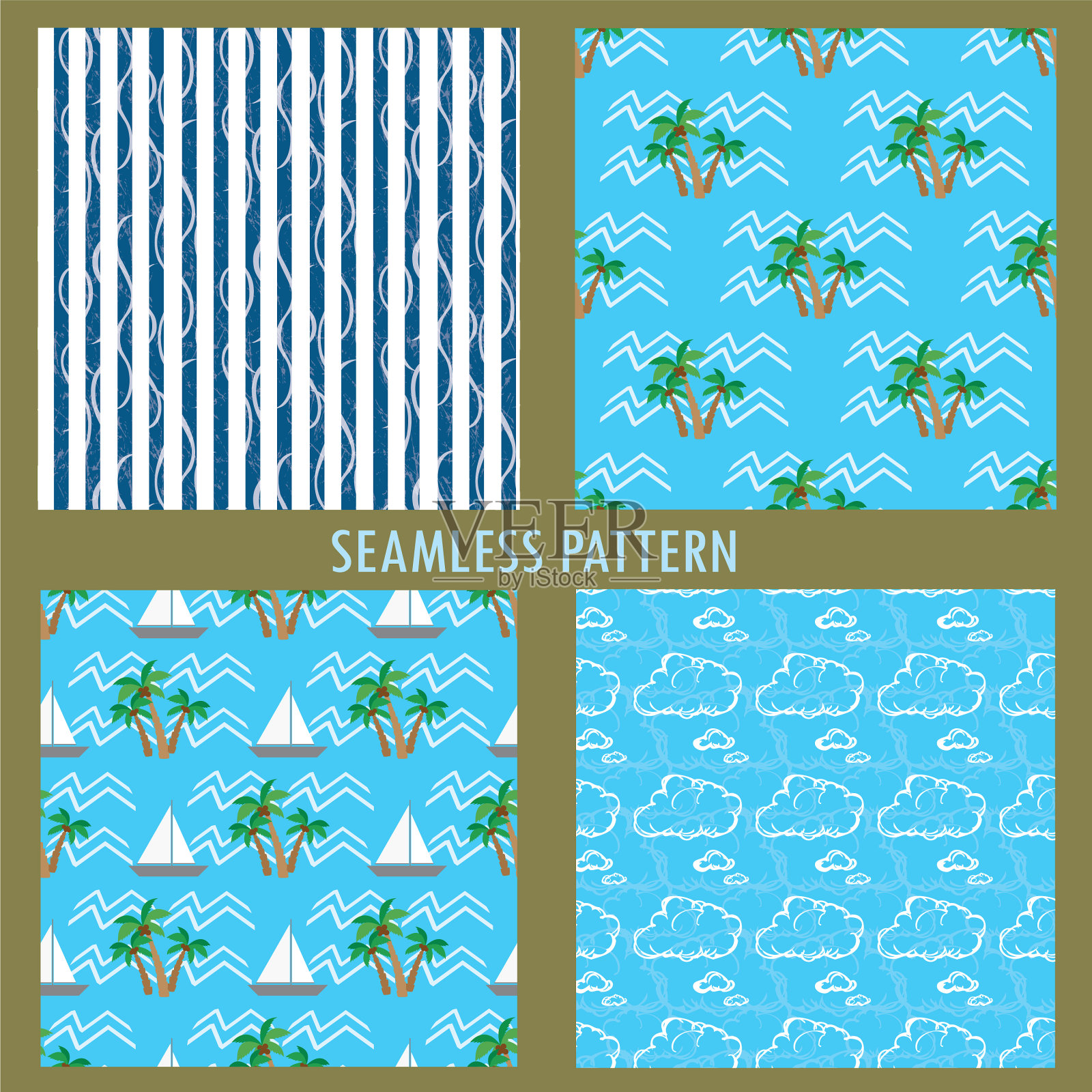 集四种模式插画图片素材