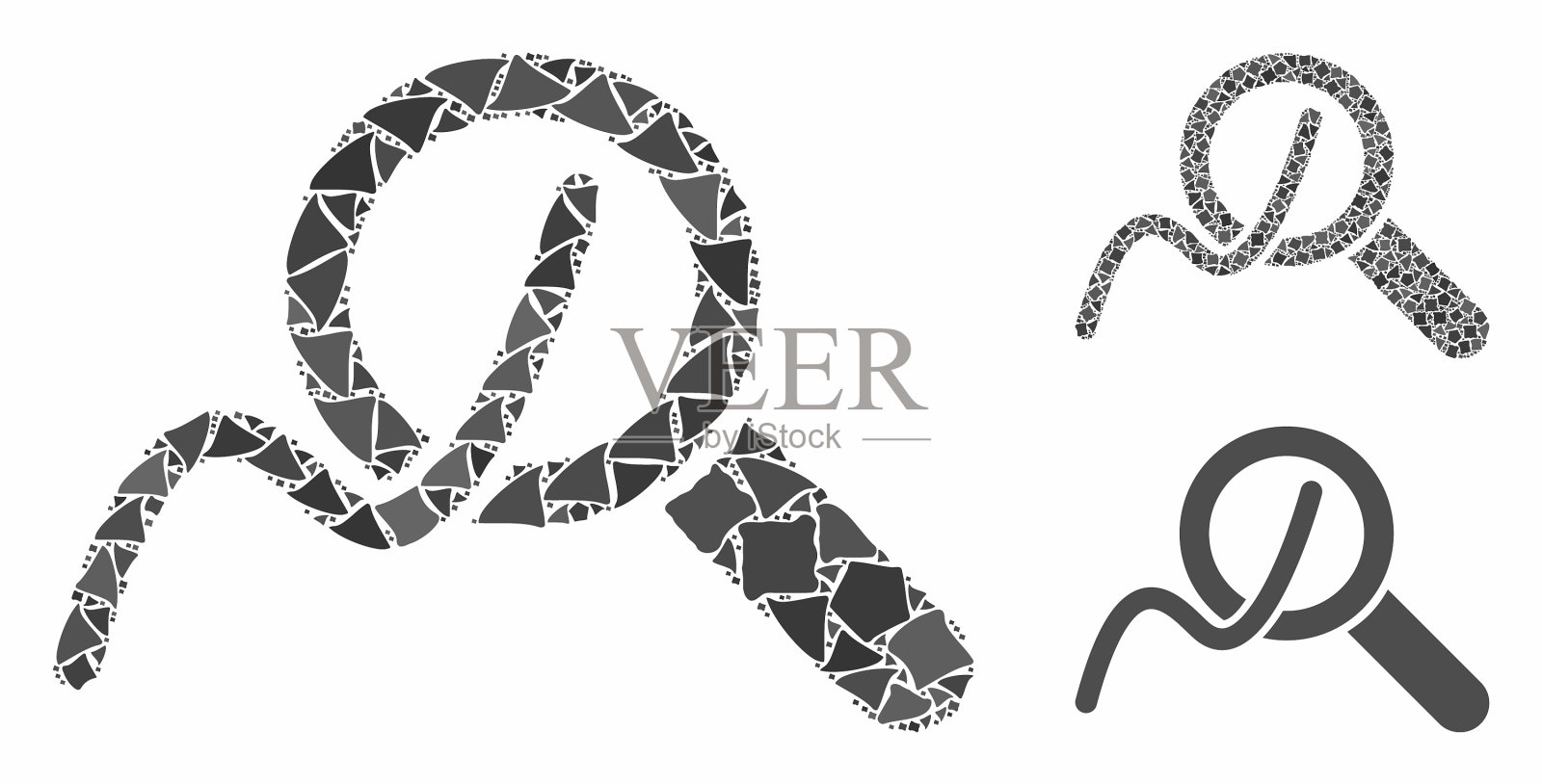 探索图表马赛克图标颤抖部分插画图片素材