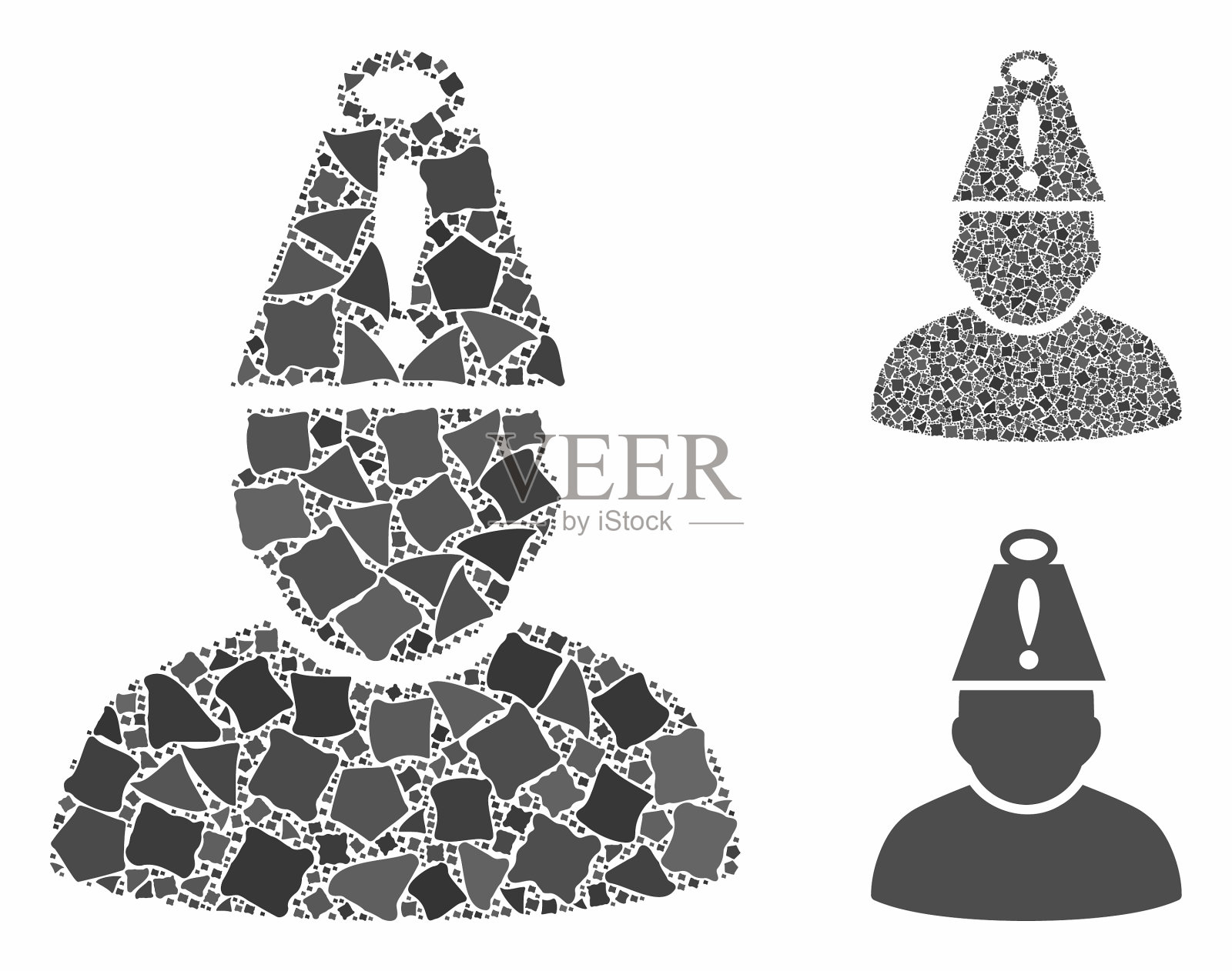 头部应力组成图标晃动项目插画图片素材