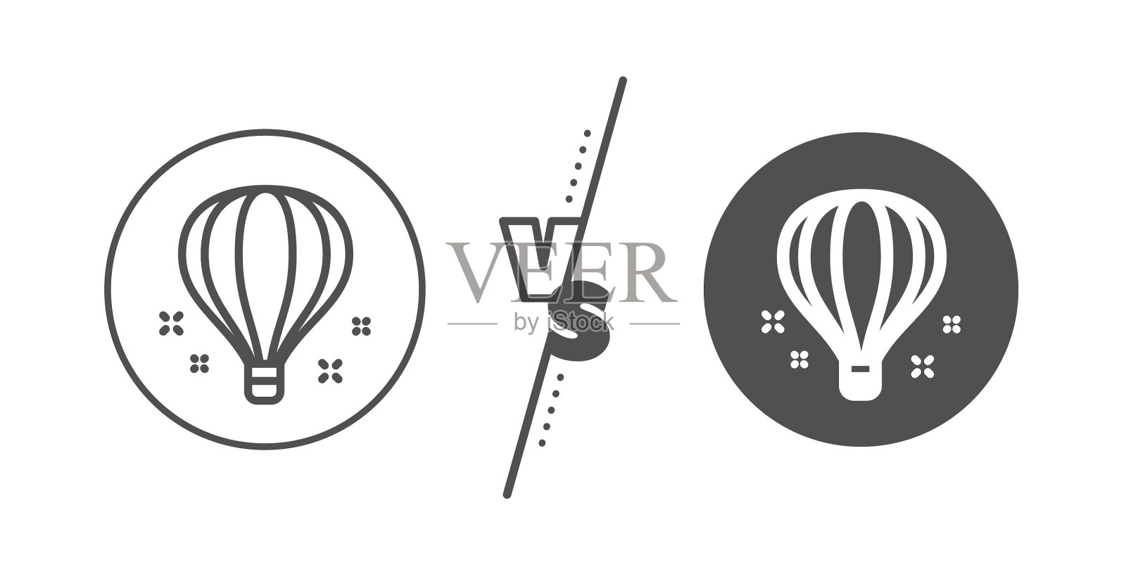 气球线图标天空旅行标志图标素材