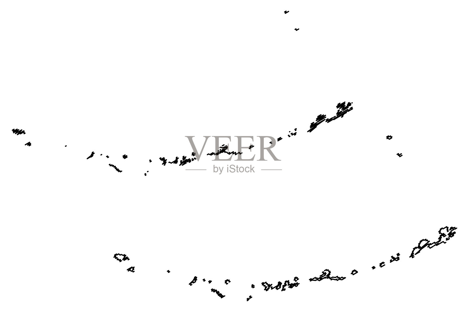 阿留申群岛西部人口普查区阿拉斯加行政区和插画图片素材