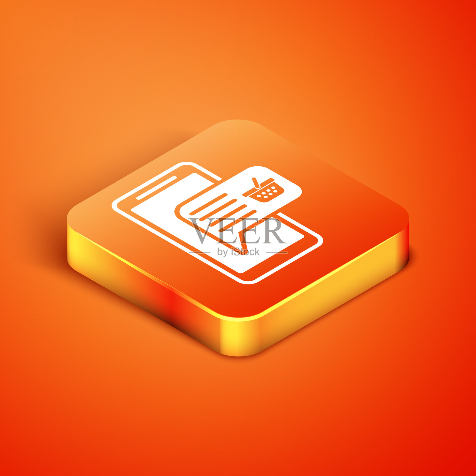 等距手机和购物篮图标图标素材