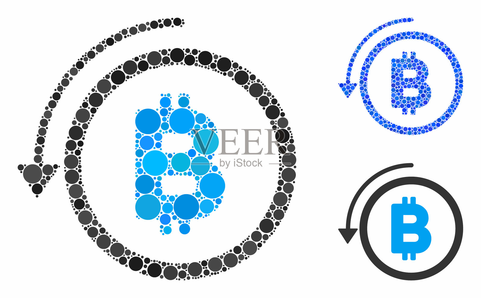 取消比特币支付组成图标圈插画图片素材