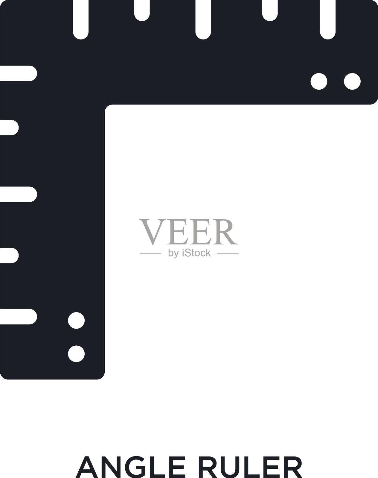 角尺孤立图标简单元素图标素材