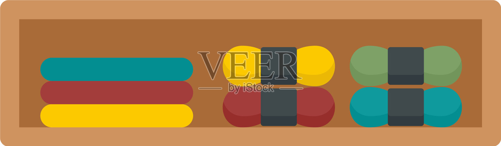 缝纫工作室图标平风格插画图片素材