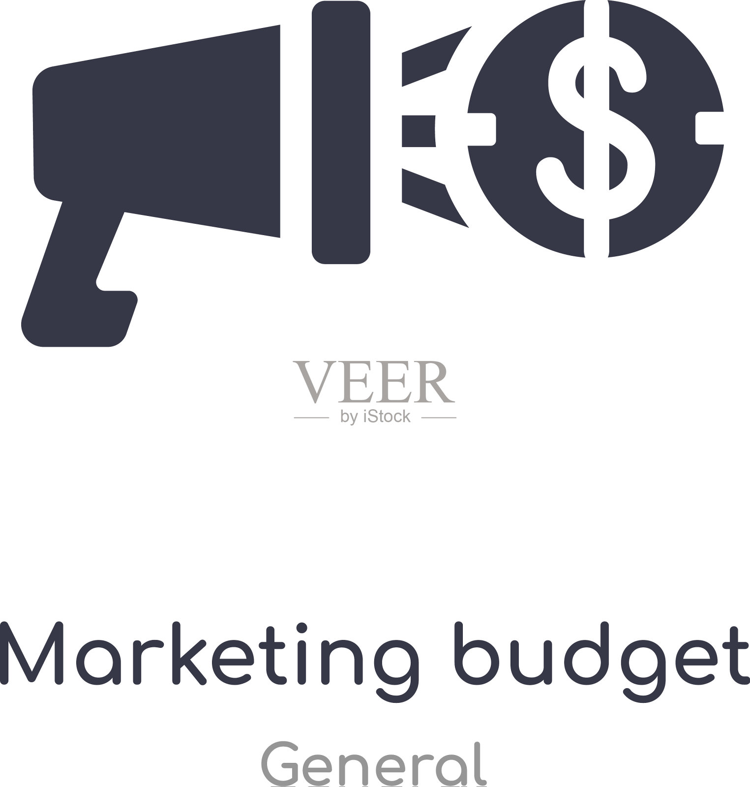 营销预算图标孤立的营销预算插画图片素材