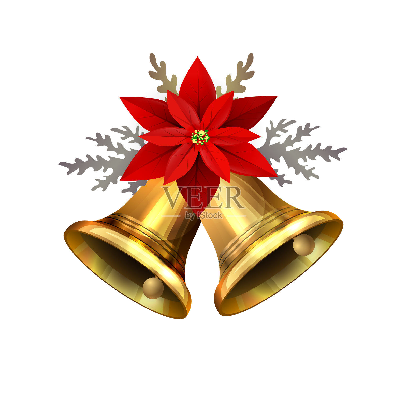 闪亮的金色圣诞设计元素图片