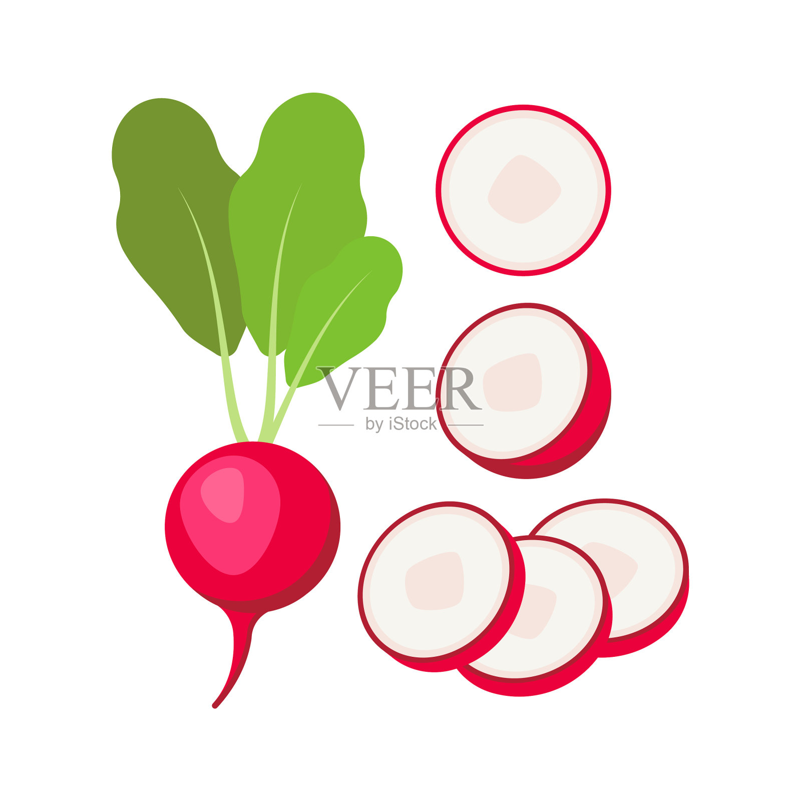 孤立在白色背景上的萝卜插画图片素材