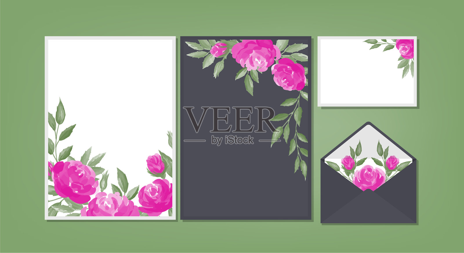 花背景模板收集插画图片素材