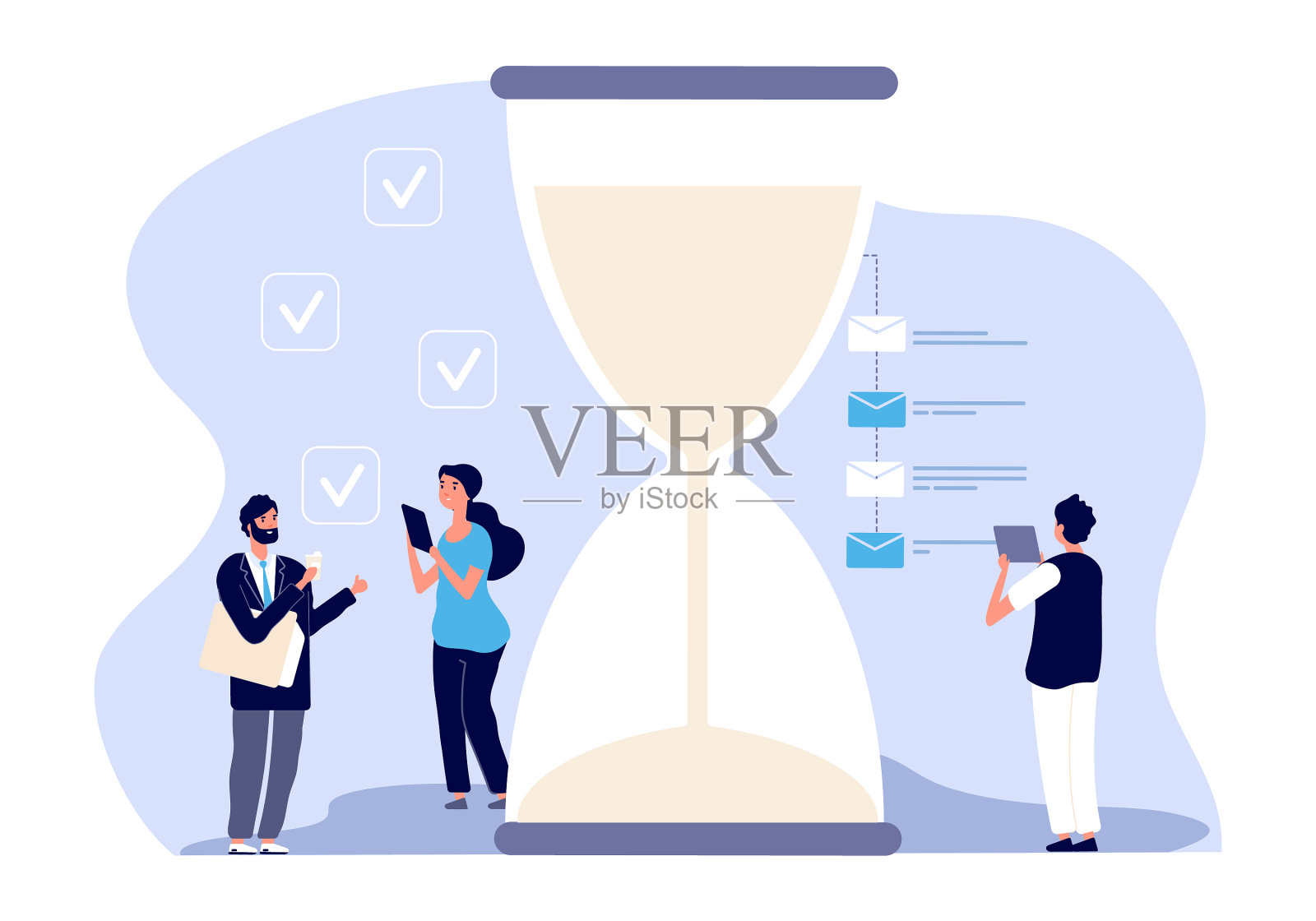 时间管理商人助理设计元素图片