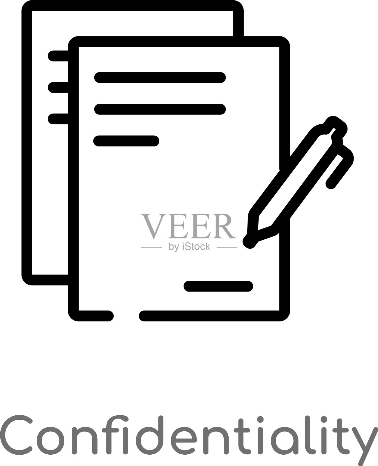 大纲保密协议图标隔离图标素材