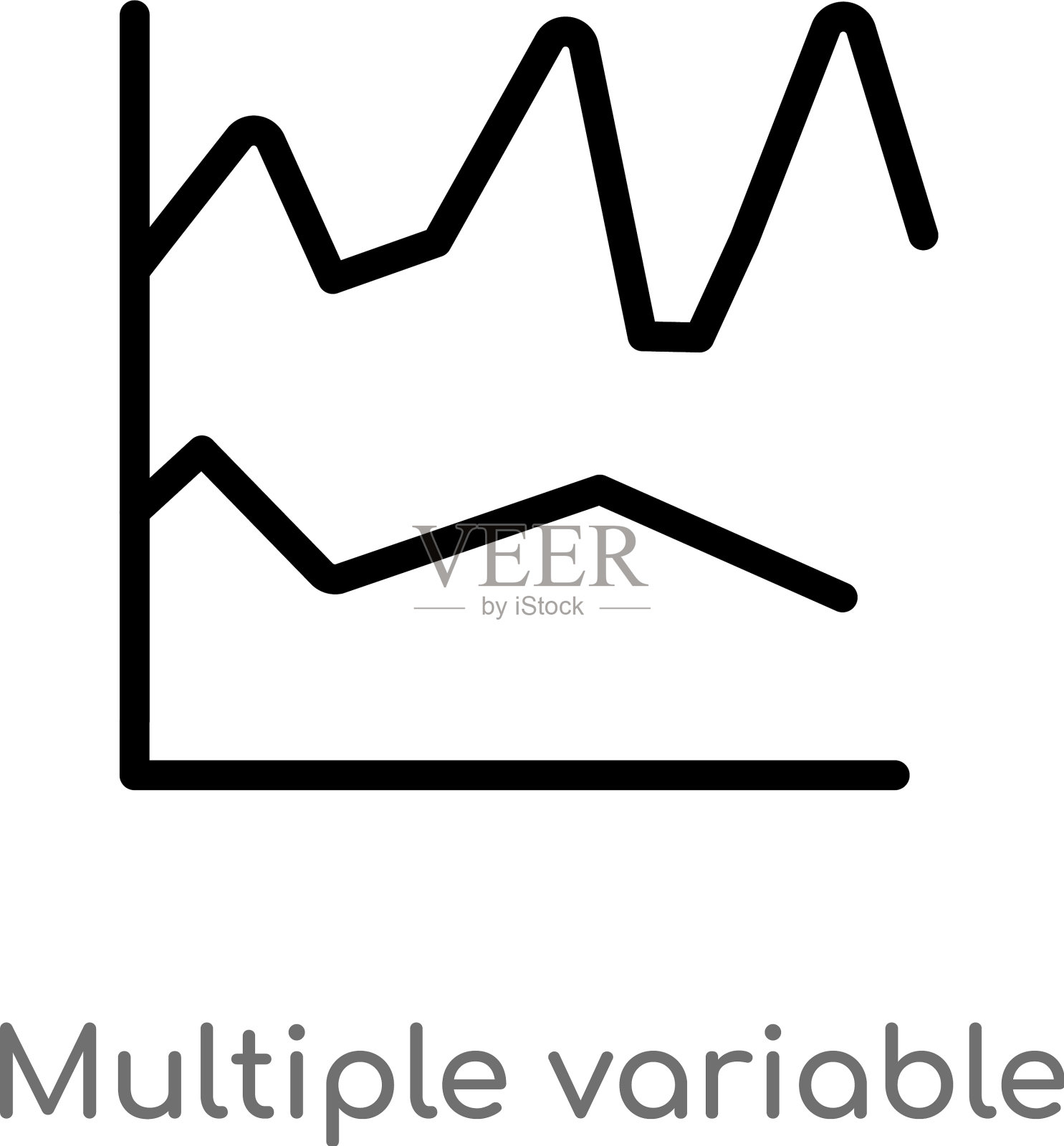轮廓多个变量行图标隔离图标素材