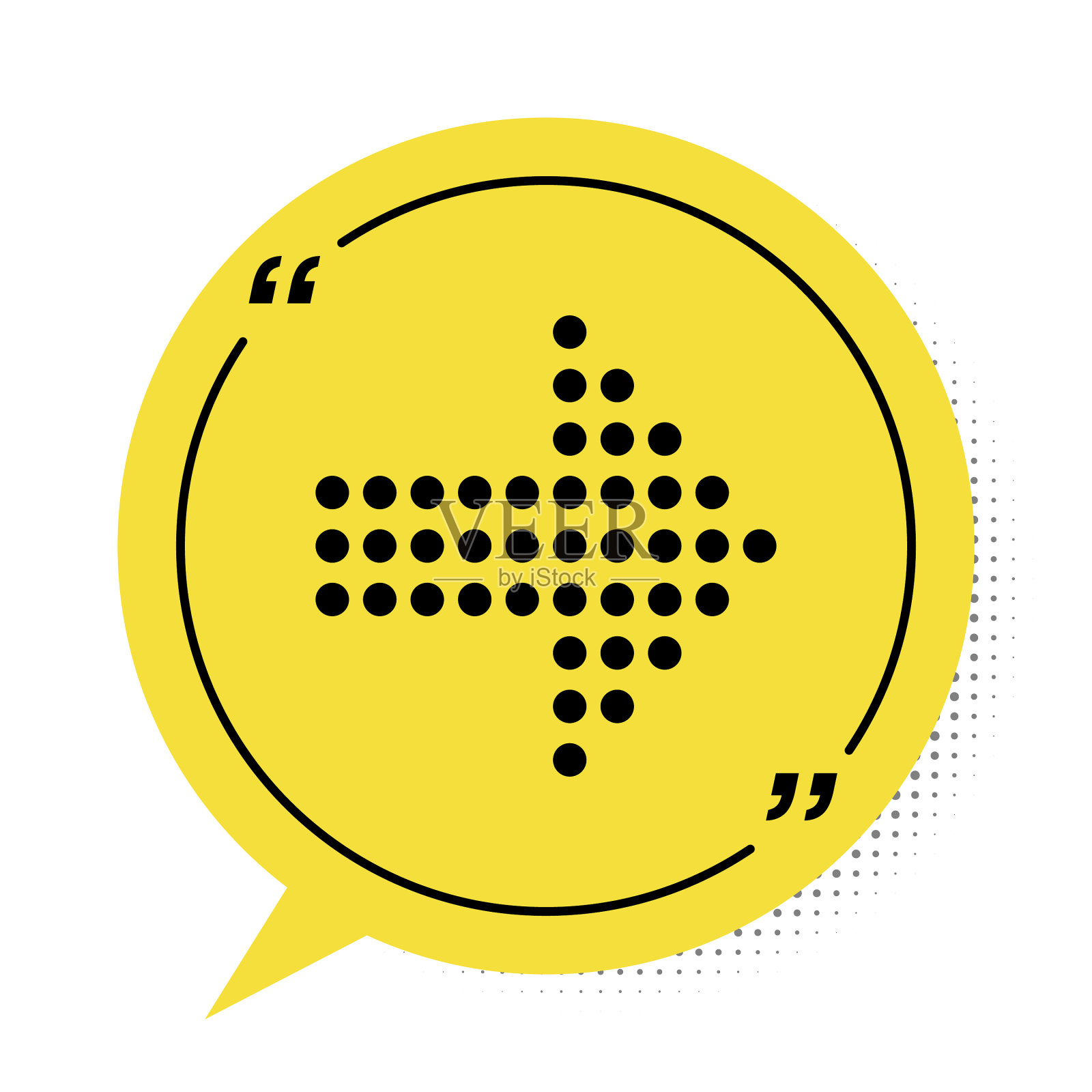 黑点箭头图标孤立在白色背景插画图片素材