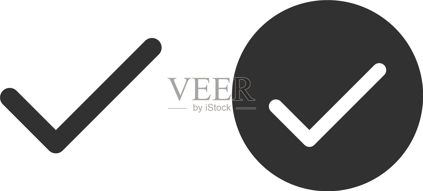 检查列表按钮图标检查标记在圆号图标素材