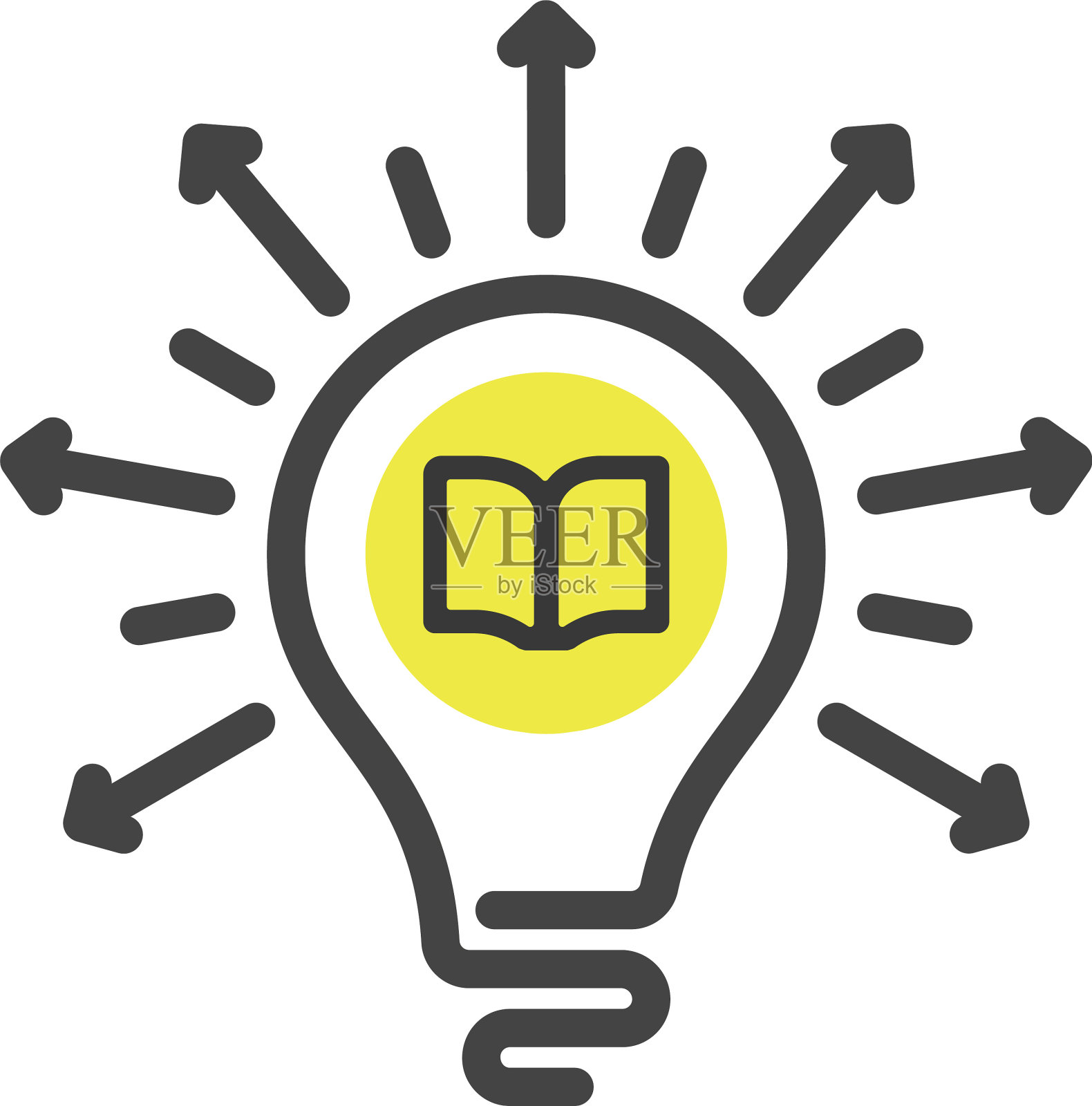 灯泡线图标隔离在白色图标素材