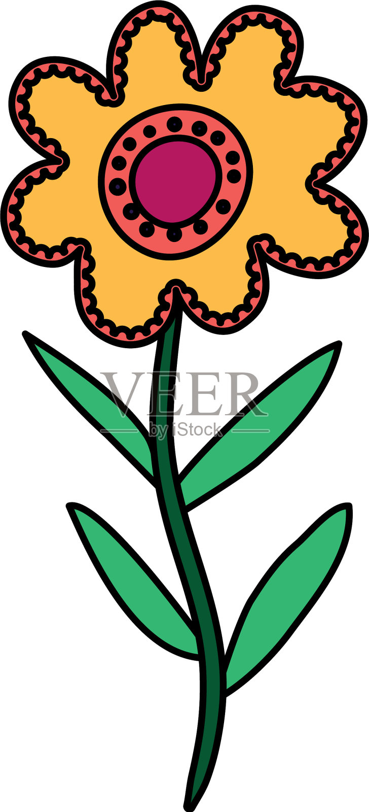 美丽的花园孤立的图标设计元素图片