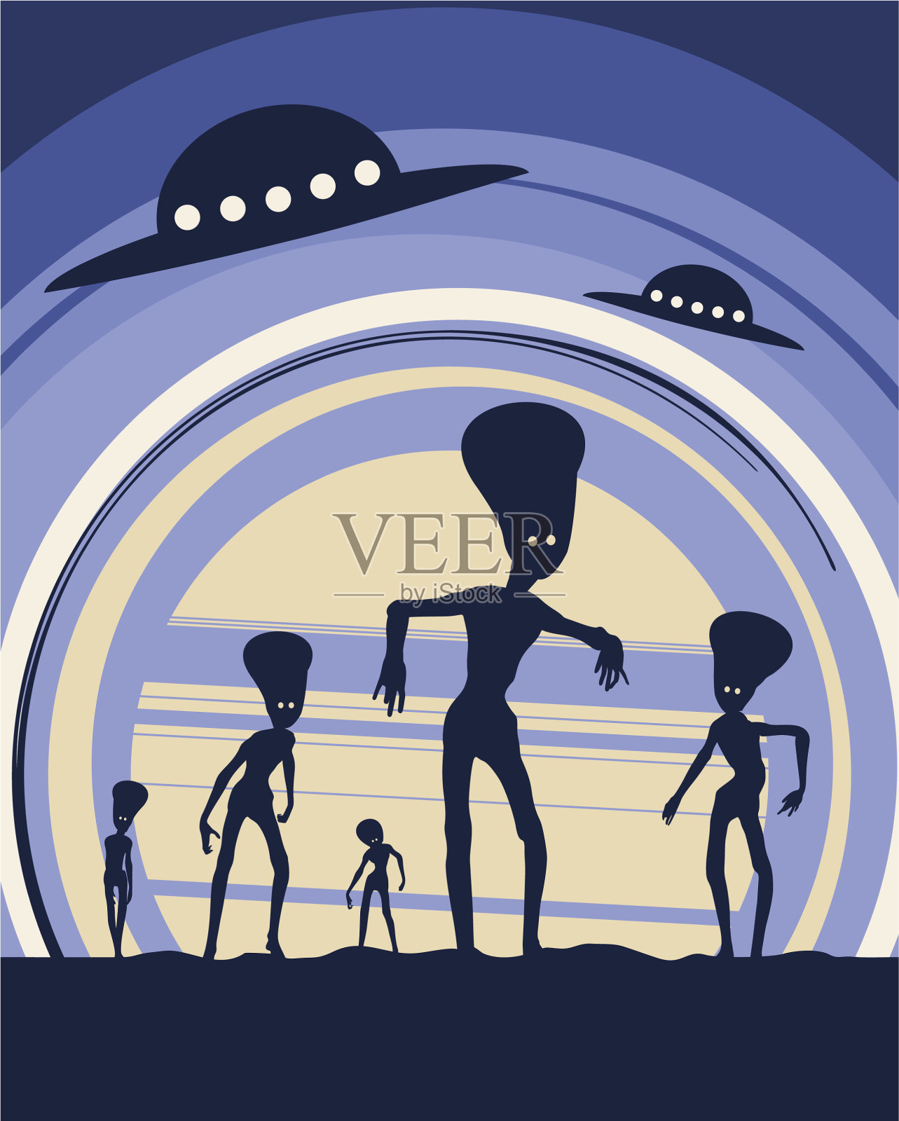 抽象的科幻概念插画图片素材