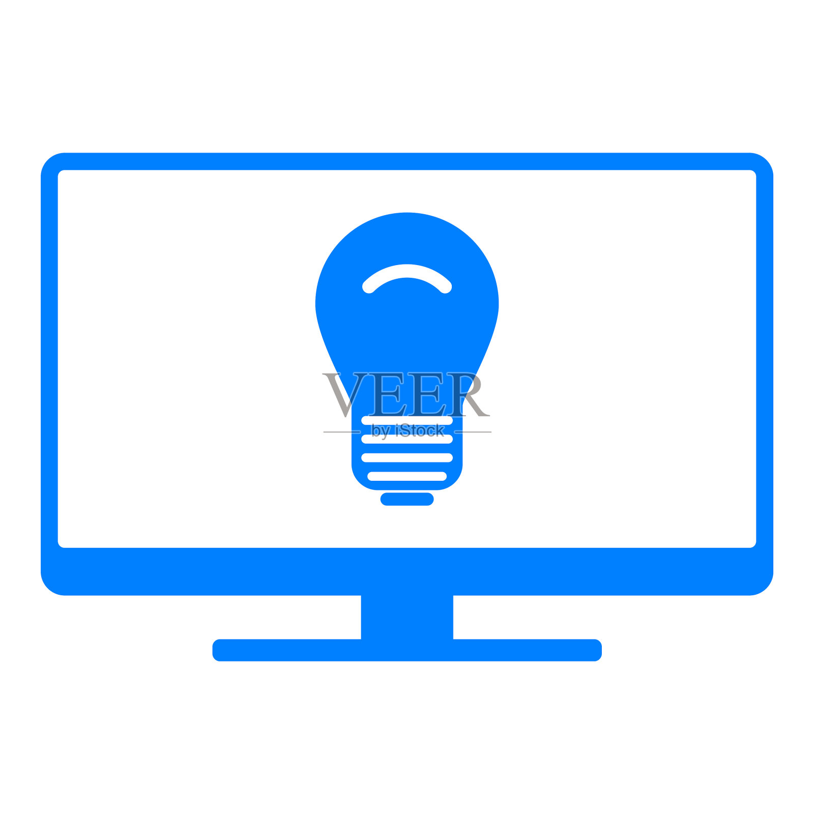 灯泡和荧光屏插画图片素材