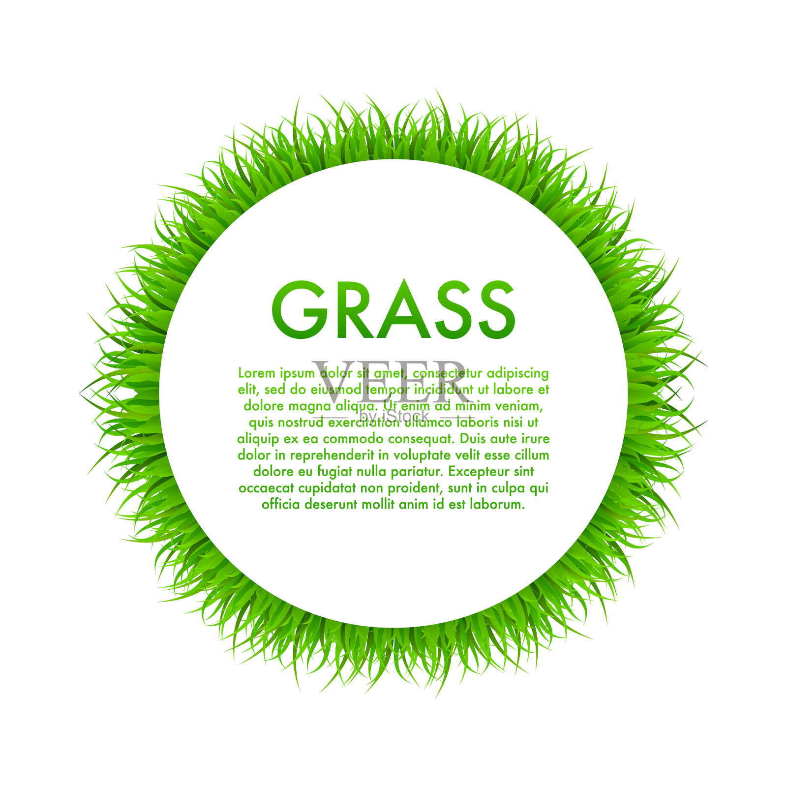 用草木围成圈插画图片素材