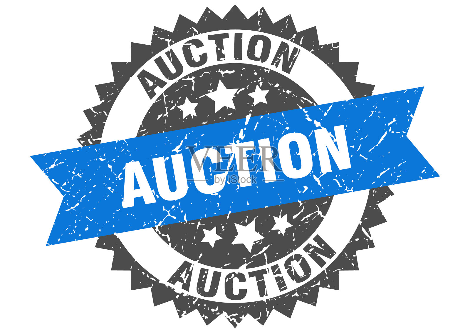 拍卖垃圾邮票与蓝色波段拍卖插画图片素材
