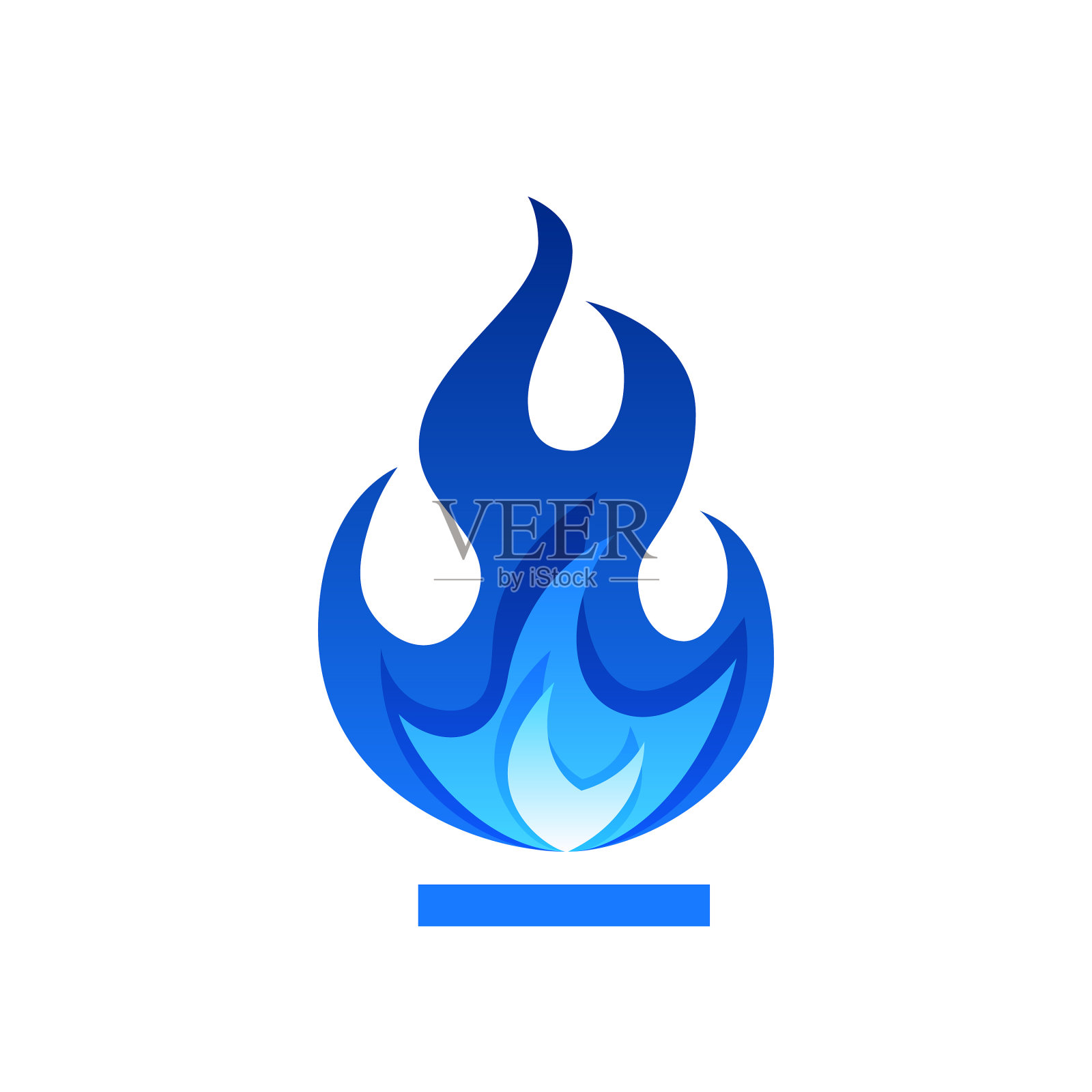 燃气火焰为扁平式图标素材