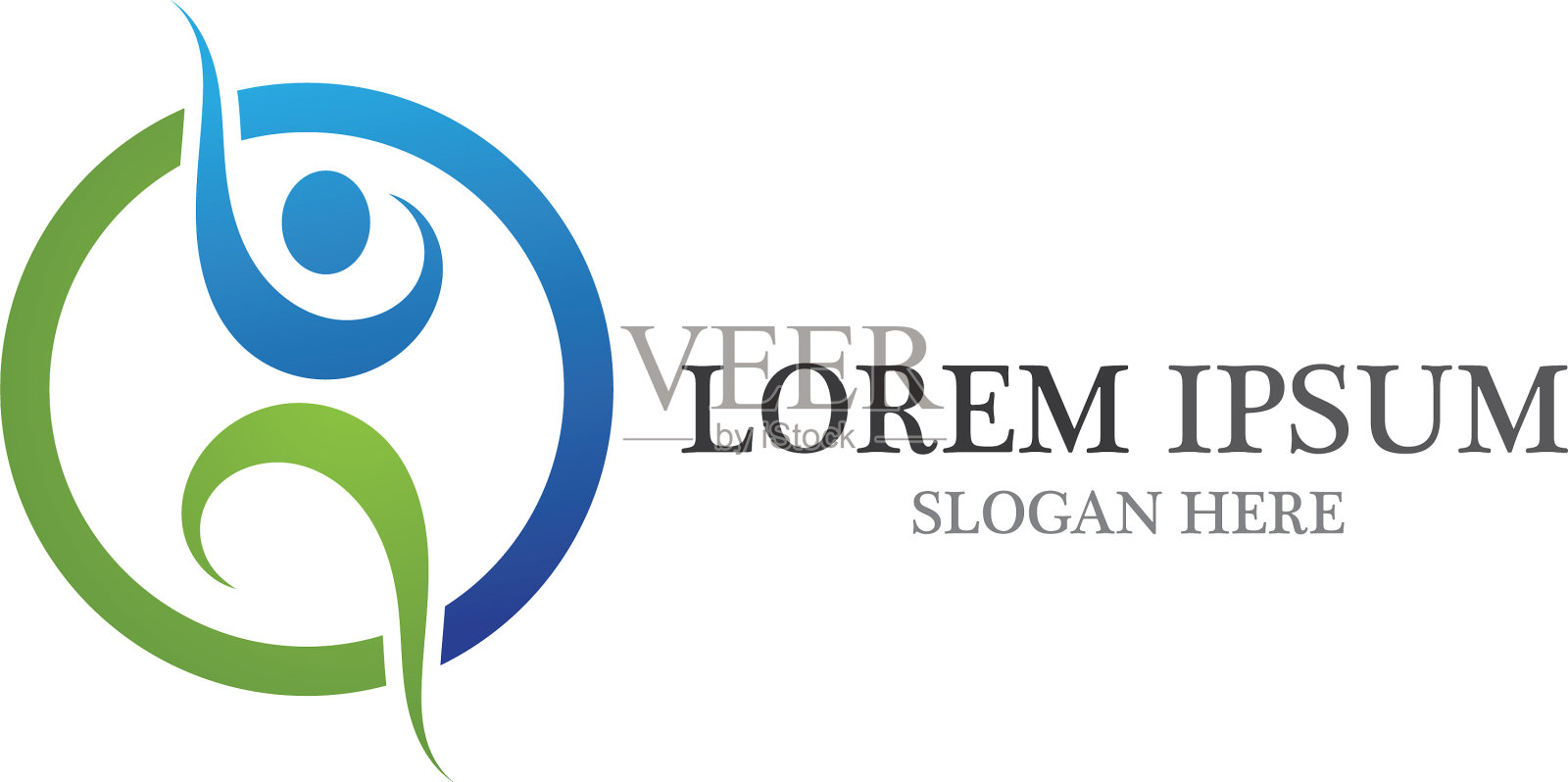 健康人生活登录符号插画图片素材