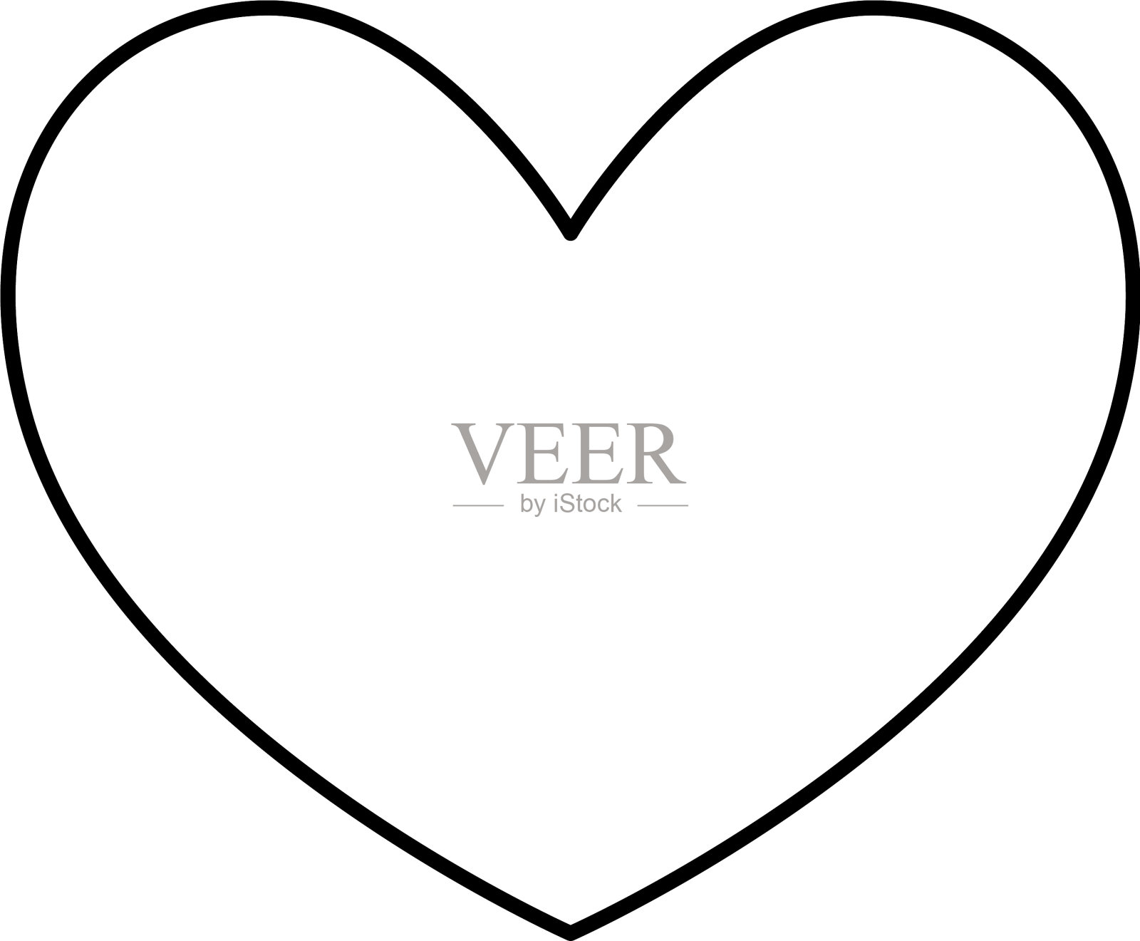 心爱线风格图标设计元素图片