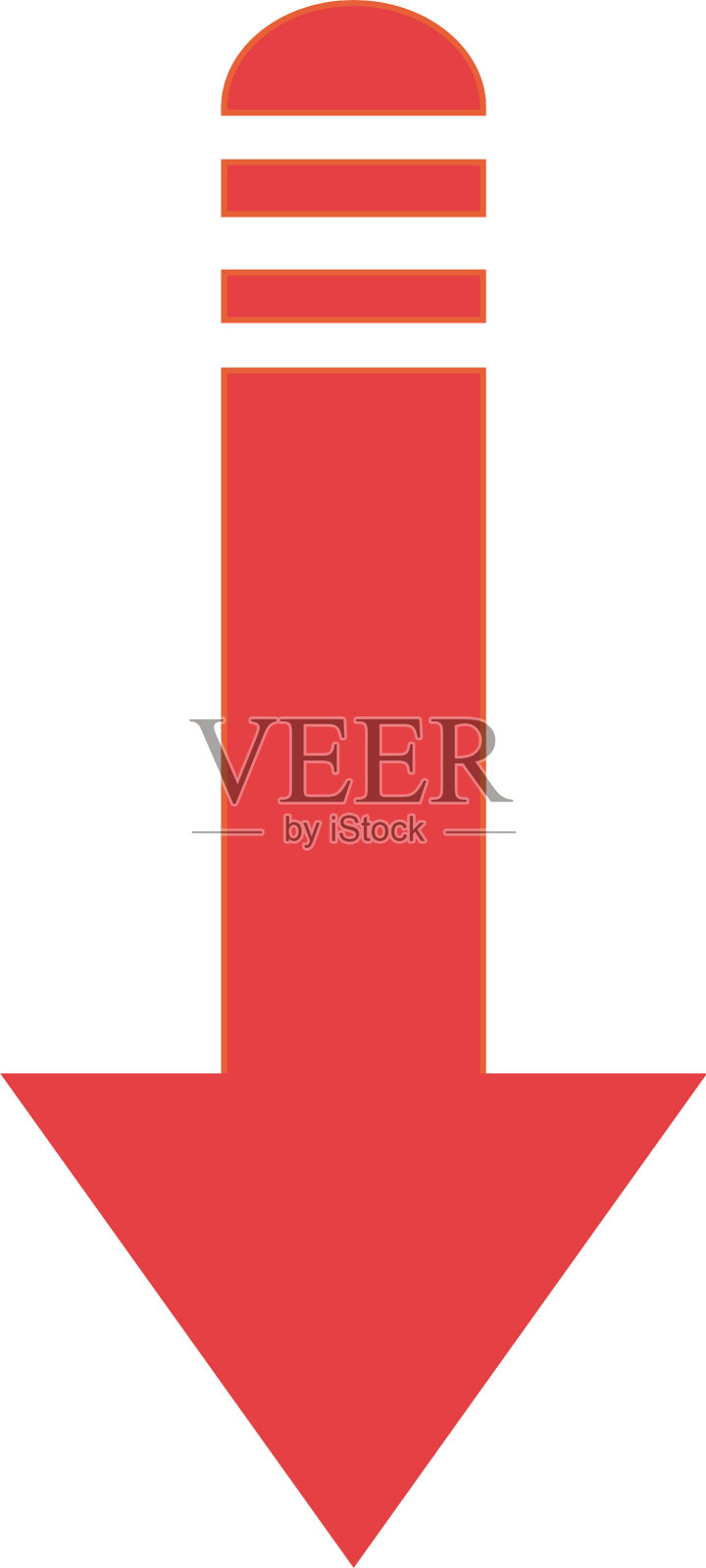 孤立的红色箭头图标设计插画图片素材