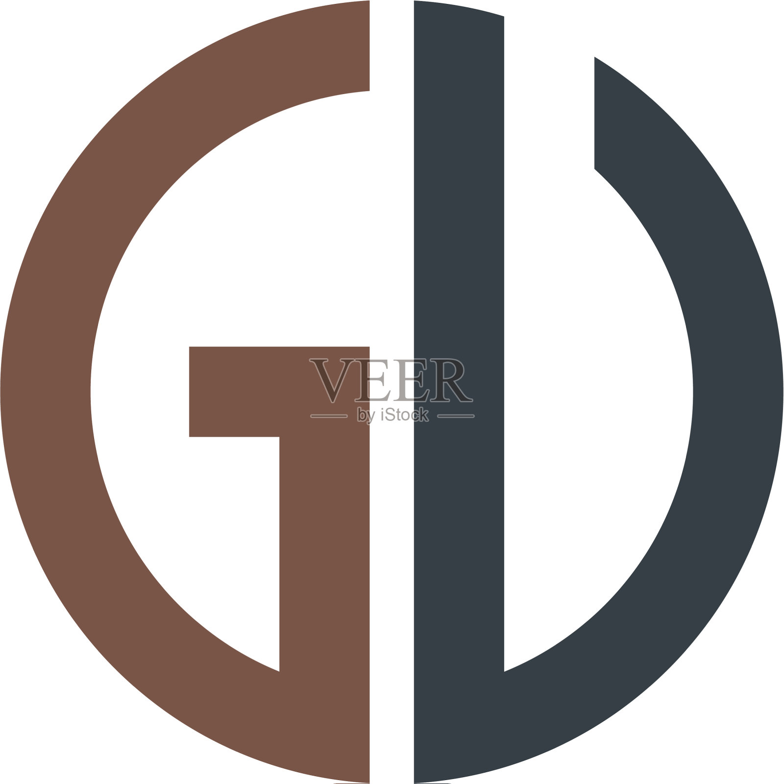 首字母gu gv创意设计标志插画图片素材