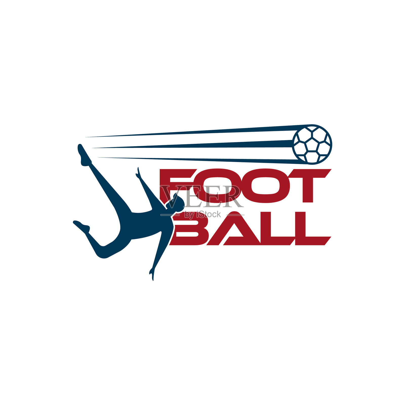 足球是一个孤立的轮廓足球运动员设计元素图片